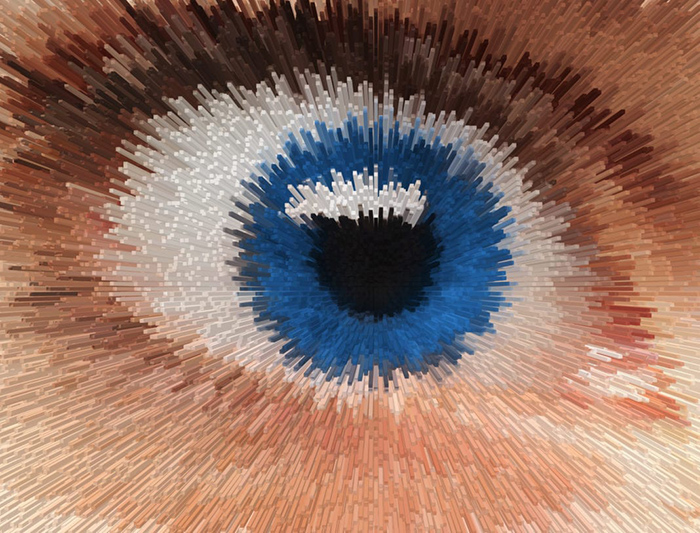 closeup image of a blue eye