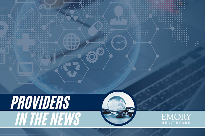 Emory Healthcare providers in the news graphic