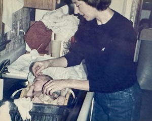 marshall and baby katherine in hospital