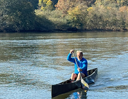 Patient Carl returns to what he loves, canoeing, after spinal surgery