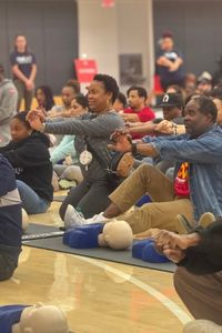 Vanessa and Frank participate in community CPR training