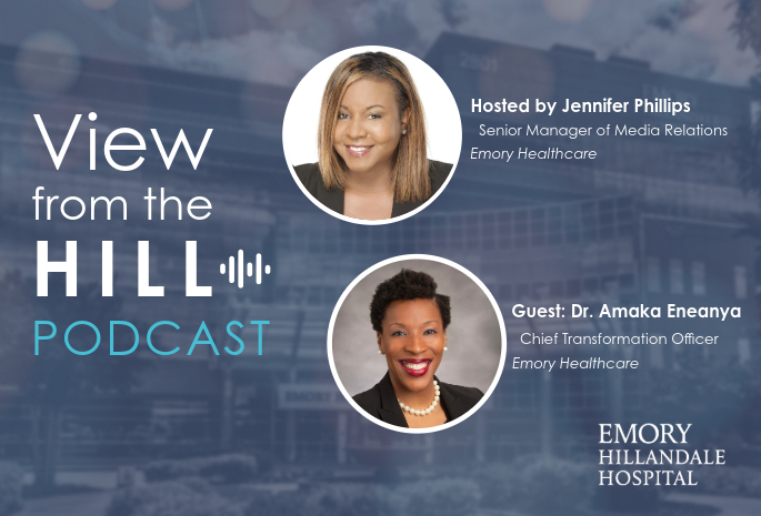 graphic of host Jennifer Phillips and guest Amaka Eneanya
