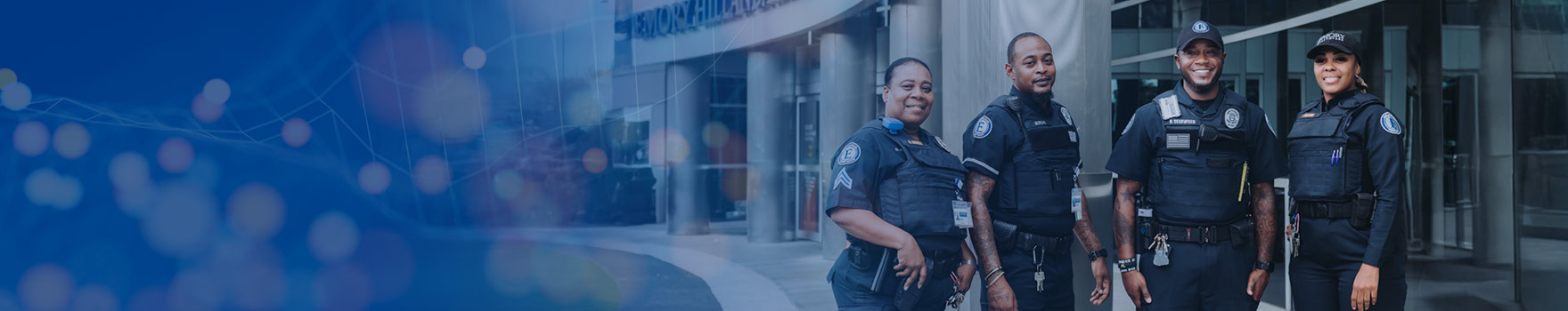 emory security officers outside of emory hillandale hospital