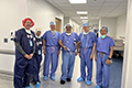Rob Ezzell, Brittany Landry, Dr. Frank Pagani, Dr. Mani Daneshmand, Dr. Jim Long and Scott Yang