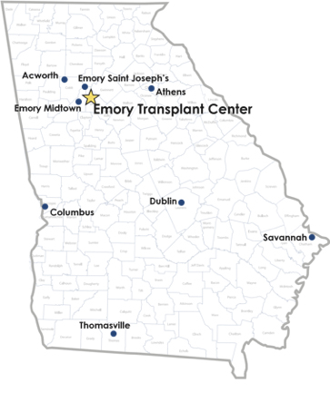 Emory Transplant Center Satellite Locations