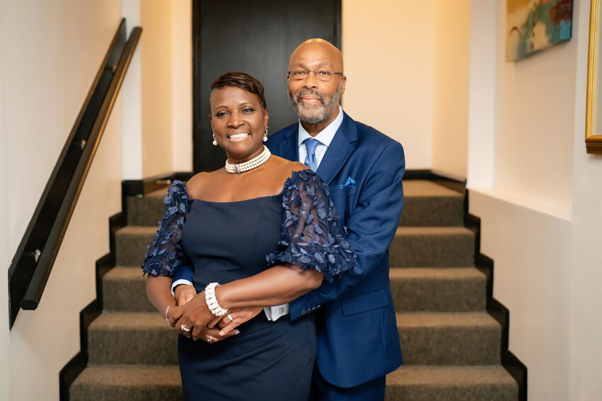 Heart transplant patient William Sanders and his now-wife, Bernice