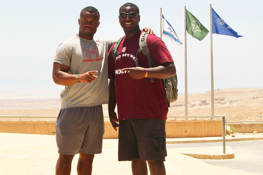 Michael Roberts poses with brother Tyrone.