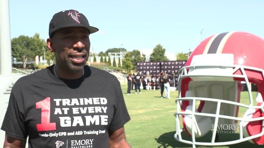 Emory Healthcare teams up with Atlanta Falcons for hands-only CPR and AED training event