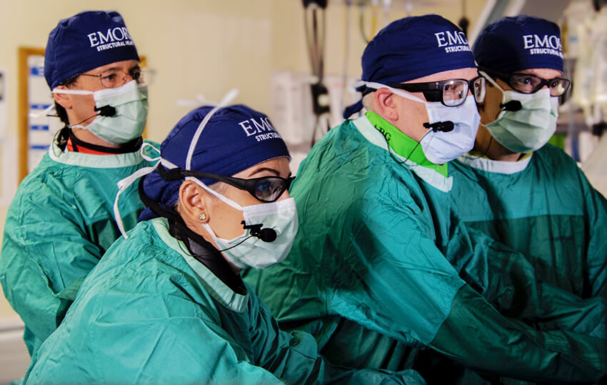 Surgeons mid-procedure at Emory