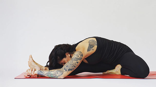 Neda doing yoga