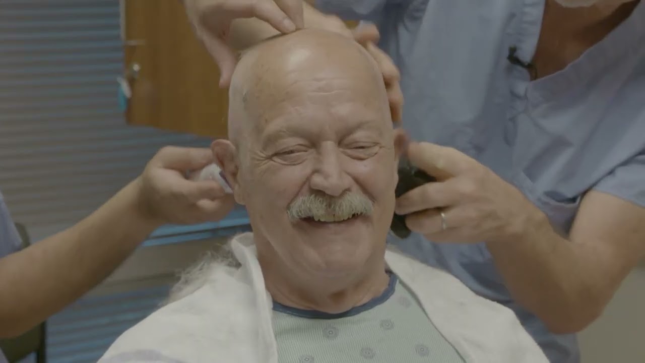 Duward McDonald receives focused ultrasound therapy