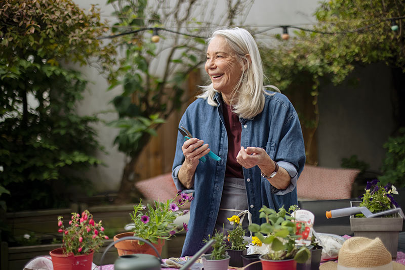 woman gardening