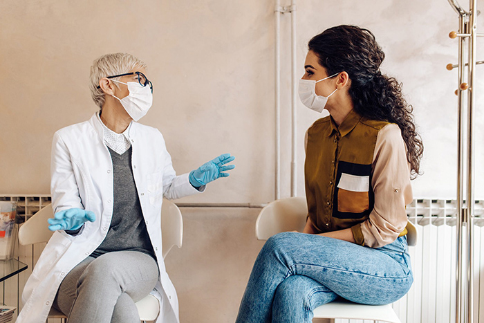 Doctor meets with patient
